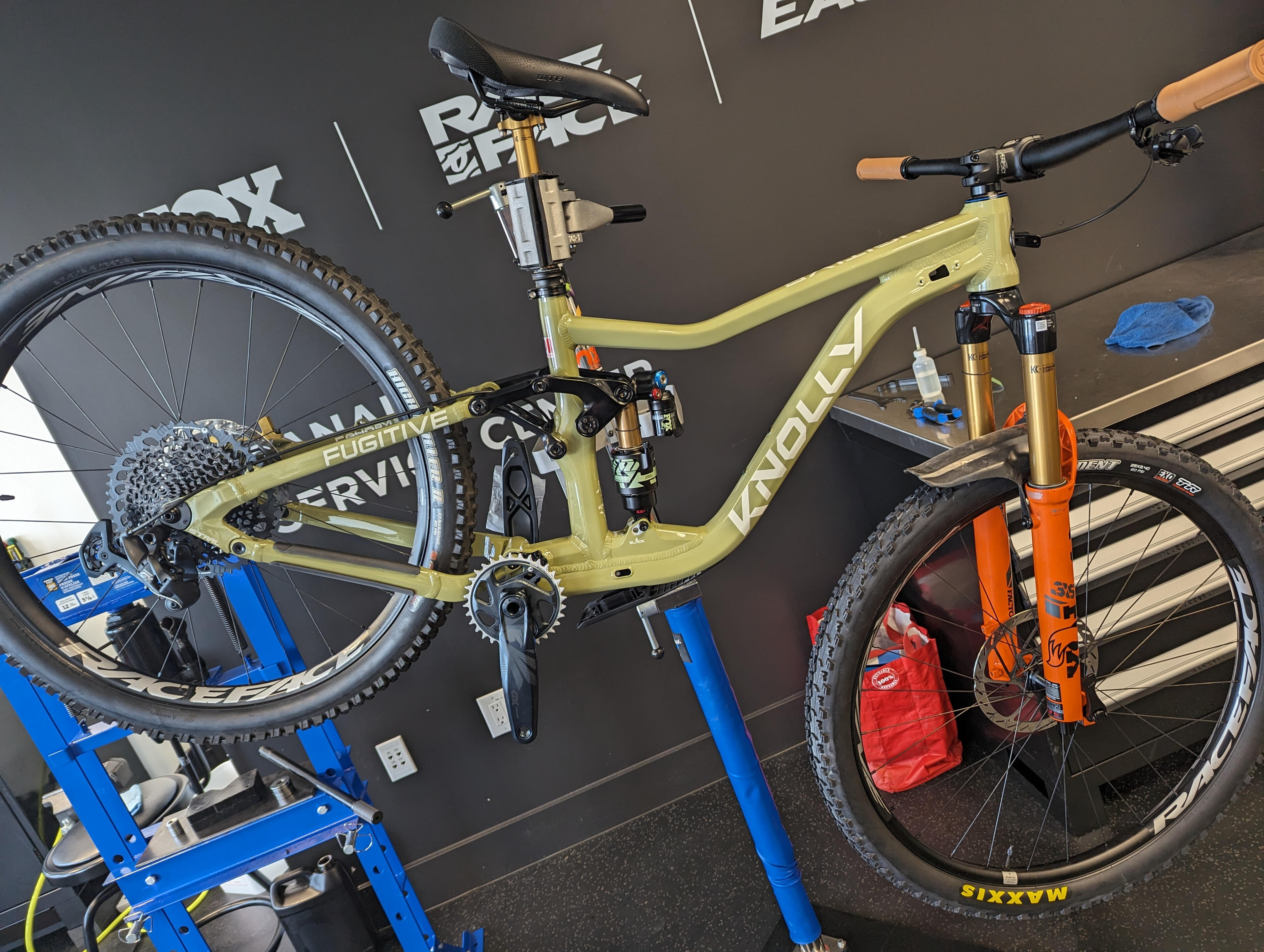 Completed Knolly mountain bike assembly and setup
